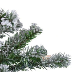 4ft Pre-Lit Flocked Alpine Artificial Christmas Tree, Clear Lights -Optimal Christmas Shop northlight v90204 4 29595.1667534911