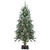 4ft Pre-Lit Flocked Alpine Artificial Christmas Tree, Clear Lights -Optimal Christmas Shop northlight v90204updated 94723.1667534910