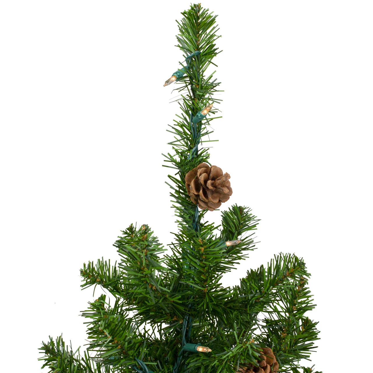 3' Pre-Lit Canadian Pine With Pine Cones Artificial Christmas Tree - Clear Lights 4 3' Pre-Lit Canadian Pine With Pine Cones Artificial Christmas Tree - Clear Lights - Image 2