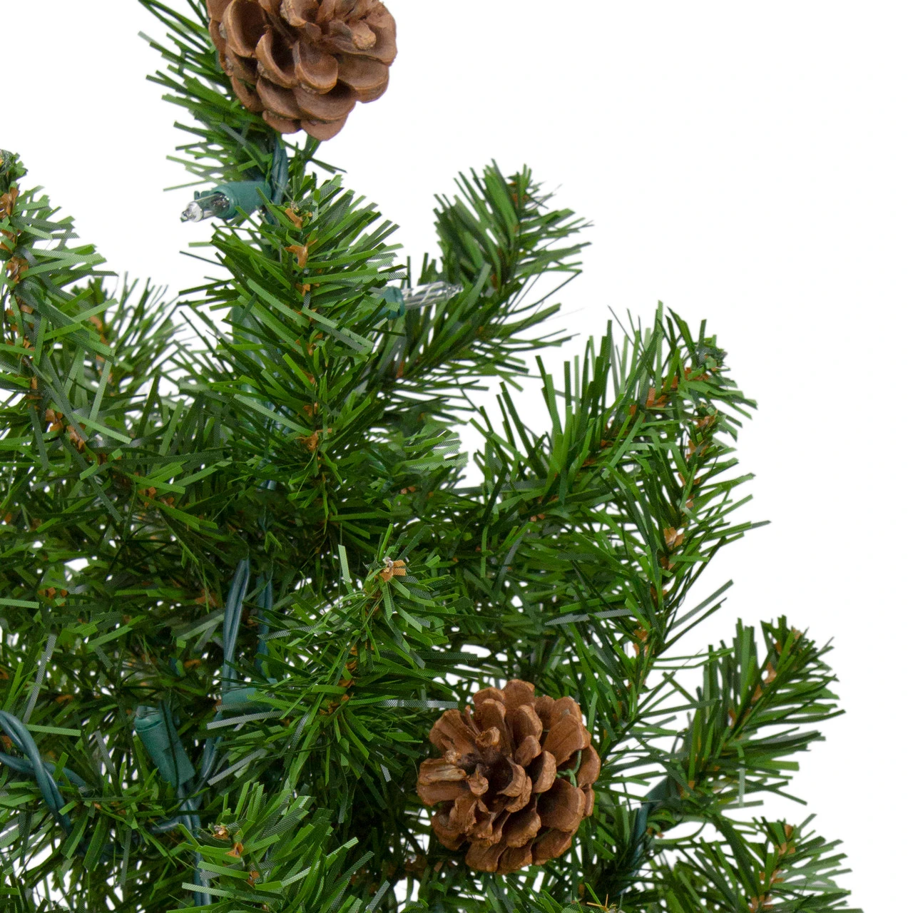 3' Pre-Lit Canadian Pine With Pine Cones Artificial Christmas Tree - Clear Lights 6 3' Pre-Lit Canadian Pine With Pine Cones Artificial Christmas Tree - Clear Lights - Image 4