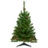 3' Pre-Lit Canadian Pine With Pine Cones Artificial Christmas Tree - Clear Lights -Optimal Christmas Shop northlight v90256 updated 23044.1667529909