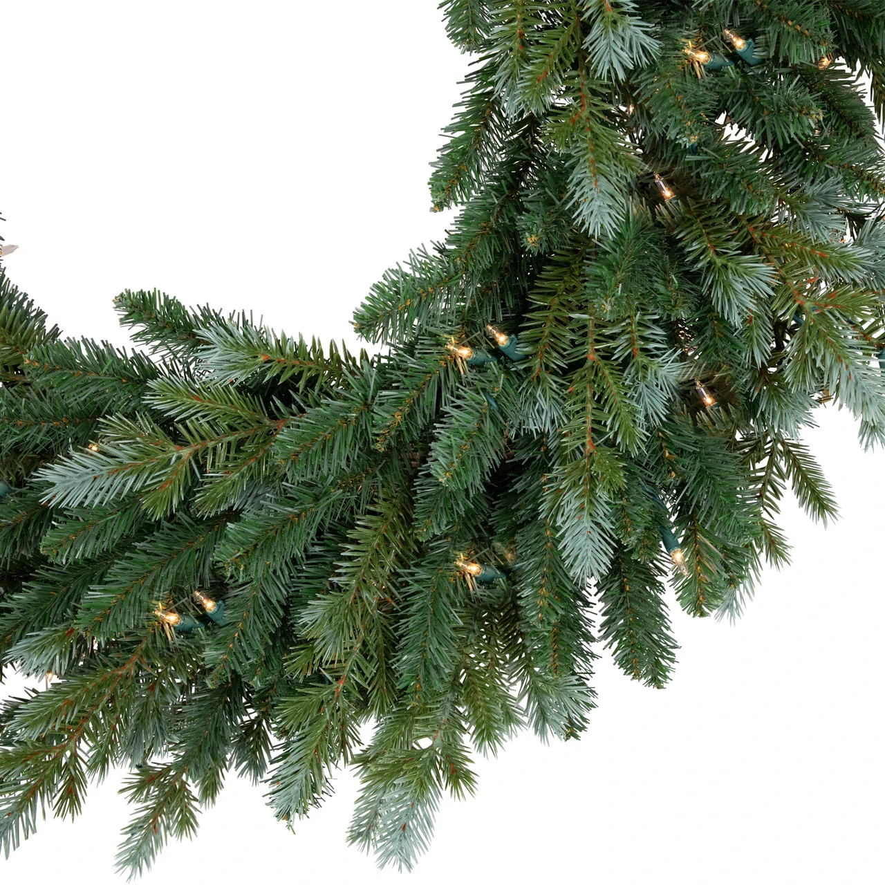 Pre-Lit Blue Spruce Artificial Christmas Wreath, 36-Inch, Clear Lights 5 Pre-Lit Blue Spruce Artificial Christmas Wreath, 36-Inch, Clear Lights - Image 3