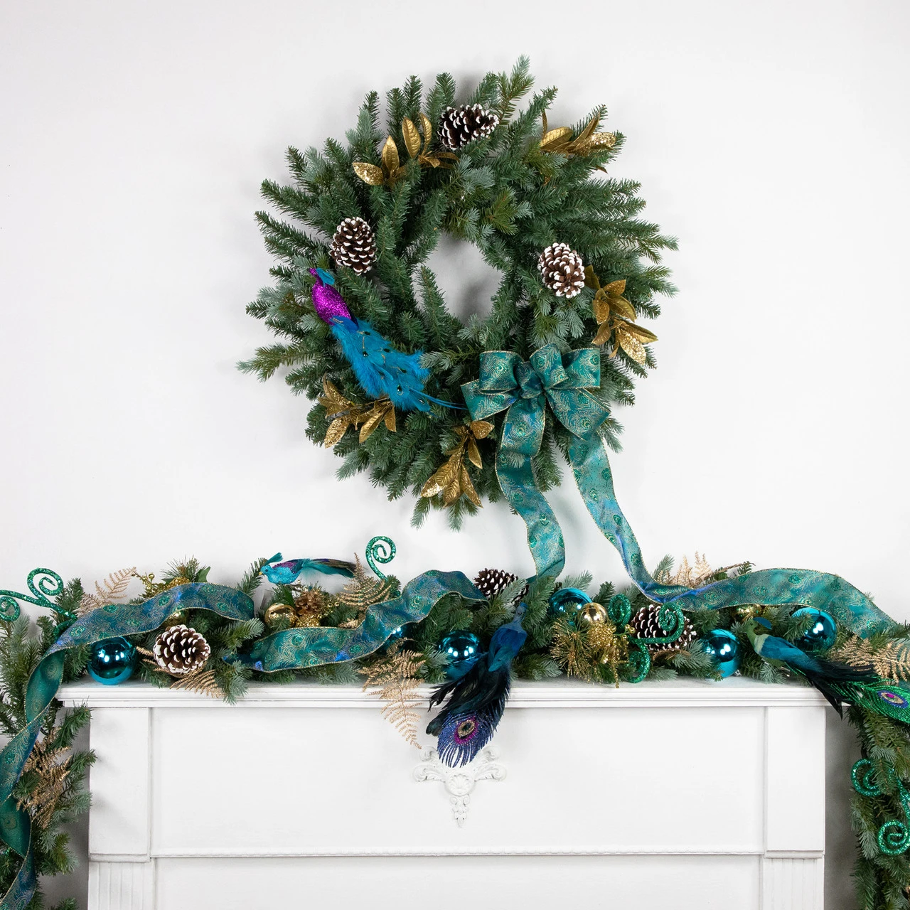9' X 14" Blue Spruce Artificial Christmas Garland, Unlit 4 9' X 14" Blue Spruce Artificial Christmas Garland, Unlit - Image 2