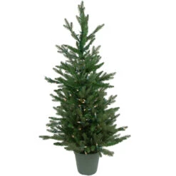 4' Pre-Lit Potted Grande SpruceArtificial Christmas Tree, Clear Lights -Optimal Christmas Shop northlight v94168 styled 60766.1681395772