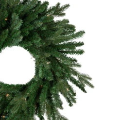 Pre-Lit Grande Spruce Artificial Christmas Wreath, 24-Inch, Clear Lights -Optimal Christmas Shop northlight v94173 2new 89082.1674058072