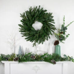 Grande Spruce Artificial Christmas Wreath, 24-Inch, Unlit -Optimal Christmas Shop northlight v94177 styled 09111.1681829479