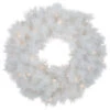 Pre-Lit White Alaskan Pine Artificial Christmas Wreath, 24-Inch, Warm White LED Lights -Optimal Christmas Shop northlight v94181 1new2023 98824.1675807713