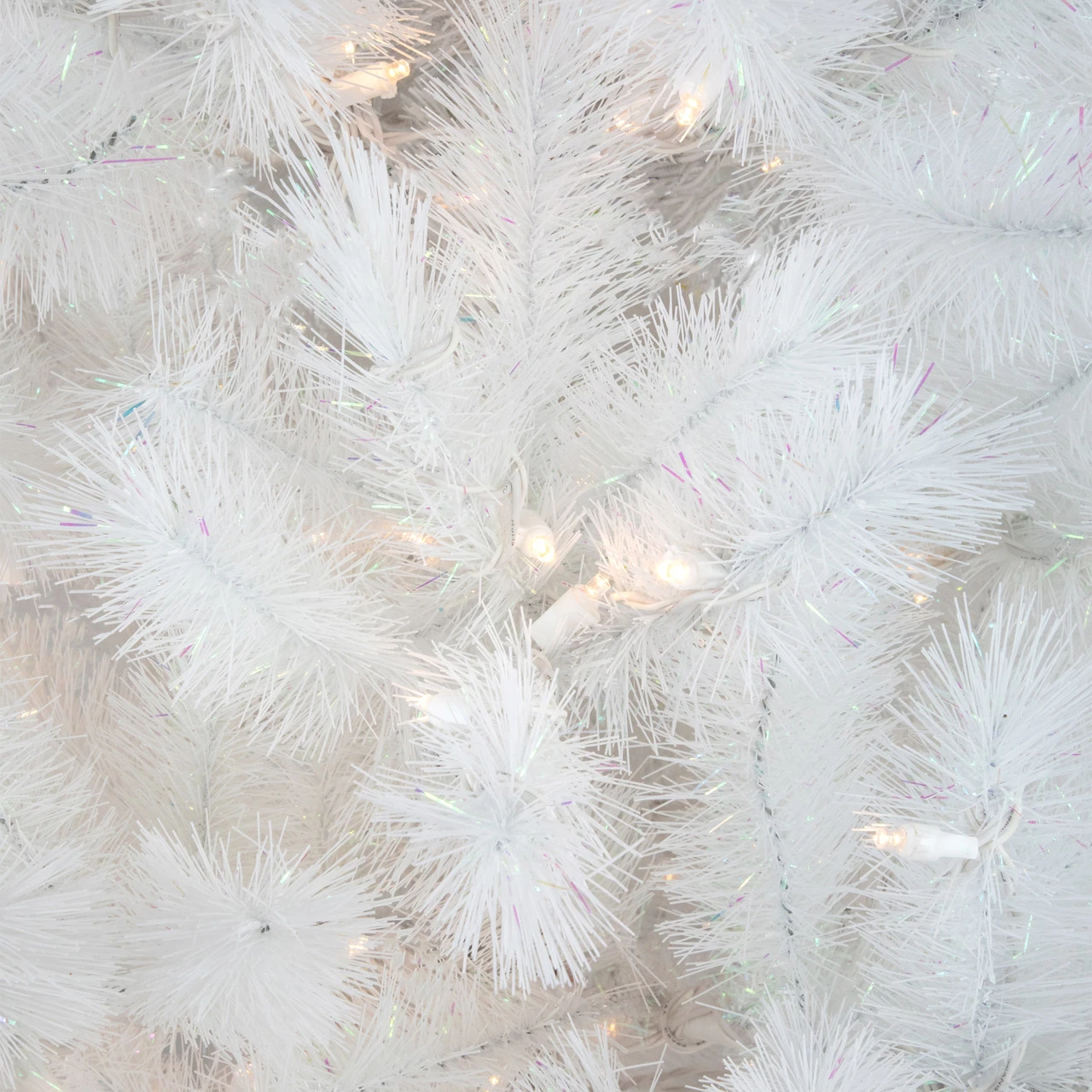 6.5' Pre-Lit White Alaskan Pine Artificial Christmas Tree, Warm White LED Lights 5 6.5' Pre-Lit White Alaskan Pine Artificial Christmas Tree, Warm White LED Lights - Image 3