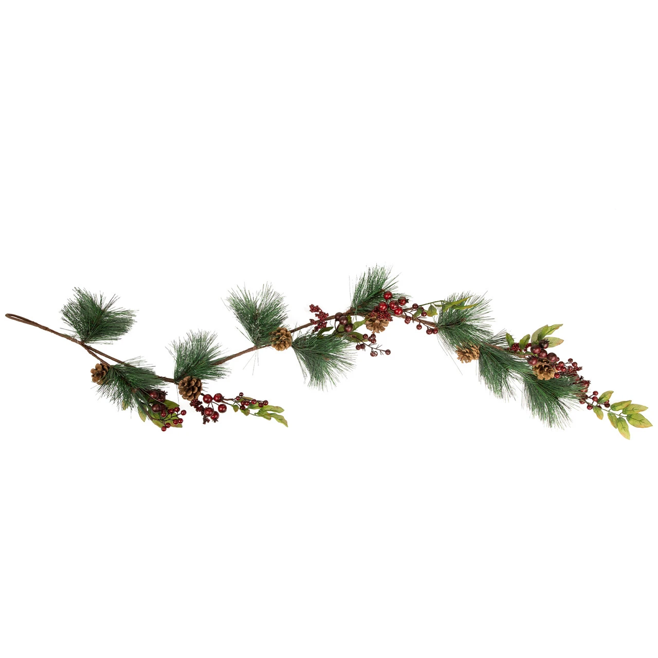 4.5' X 5.5" Green And Red Snow Dusted Artificial Christmas Garland - Unlit 3 4.5' X 5.5" Green And Red Snow Dusted Artificial Christmas Garland - Unlit