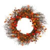 Leaves And Berries Artificial Fall Harvest Twig Wreath - 24 Inch, Unlit -Optimal Christmas Shop northlight vm02192 37084.1667573571
