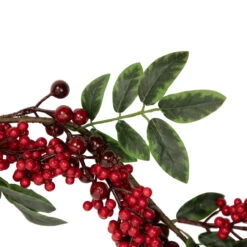 5' X 3.25" Red Berries With Leaves Artificial Christmas Garland, Unlit 8 5' X 3.25" Red Berries With Leaves Artificial Christmas Garland, Unlit -Optimal Christmas Shop northlight vm02194 2update 42144.1667530660