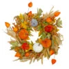 Velvet Pumpkins And Wheat Artificial Fall Harvest Wreath - 24-Inch, Unlit -Optimal Christmas Shop northlight vm26532 updated 93734.1667573683