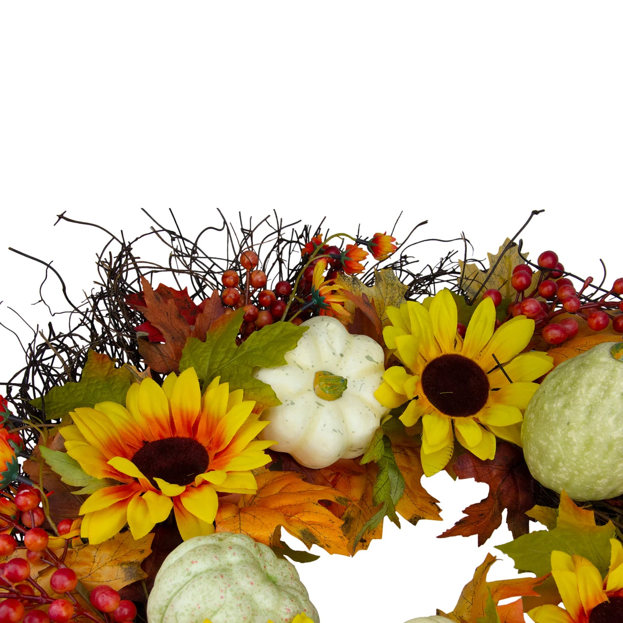 Sunflowers And Gourds Artificial Thanksgiving Wreath - 26-Inch, Unlit 6 Sunflowers And Gourds Artificial Thanksgiving Wreath - 26-Inch, Unlit - Image 4