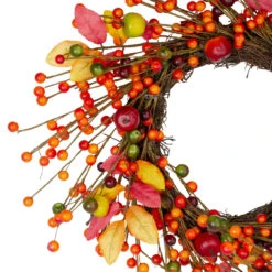 Berries And Apples Foliage Twig Artificial Thanksgiving Wreath - 18-Inch, Unlit 8 Berries And Apples Foliage Twig Artificial Thanksgiving Wreath - 18-Inch, Unlit -Optimal Christmas Shop northlight vm26538 1 17121.1667529975