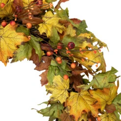 Berries And Twigs Artificial Thanksgiving Wreath Yellow 30-Inch - Unlit -Optimal Christmas Shop northlight vm26541 6 67910.1678902860