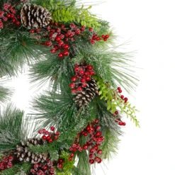 Iced Red Berries And Mixed Pine Artificial Christmas Wreath - 32 Inch, Unllit -Optimal Christmas Shop northlight vm26542 1 99525.1667624216