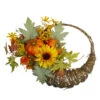 Cornucopia And Sunflower With Pumpkins Artificial Thanksgiving Wreath - 20-Inch, Unlit -Optimal Christmas Shop northlight vm26548 66187.1667488692