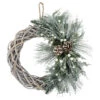 Frosted Pine Cone And Foliage Artificial Christmas Twig Wreath, 15 Inch, Unlit -Optimal Christmas Shop northlight vm26558 1updated 05669.1667489529