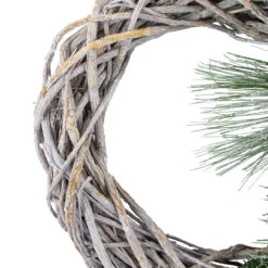 Frosted Pine Cone And Foliage Artificial Christmas Twig Wreath, 15 Inch, Unlit -Optimal Christmas Shop northlight vm26558 2updated 20033.1667489529