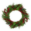 Mixed Pine And Berries Artificial Christmas Wreath - 26 Inch, Unlit -Optimal Christmas Shop northlight vm26563 26499.1667572666