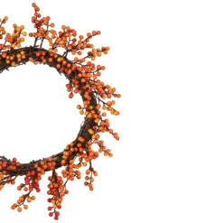 Red And Orange Artificial Berry Artificial Thanksgiving Wreath, 18-Inch, Unlit -Optimal Christmas Shop northlight vm37741 2update 20776.1667488396