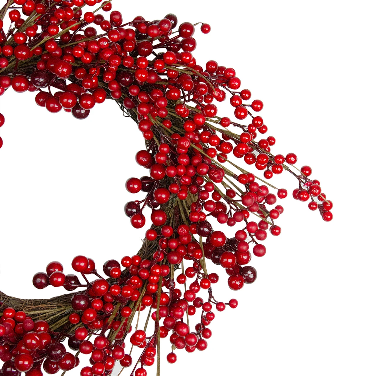 Red Berry Artificial Christmas Twig Wreath - 20-Inch, Unlit 5 Red Berry Artificial Christmas Twig Wreath - 20-Inch, Unlit - Image 3