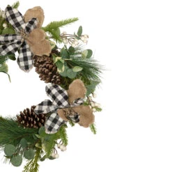 Magnolia And Frosted Pine Cones Artificial Christmas Wreath -22-Inch, Unlit -Optimal Christmas Shop northlight vm89232 2 updatednew 03999.1667491543