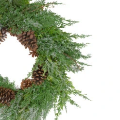 Frosted Cedar And Pine Cone Artificial Christmas Wreath, 26-Inch, Unlit -Optimal Christmas Shop northlight vm89239 2 updatednew 71056.1685659479