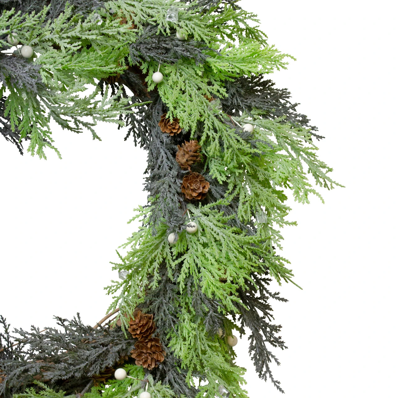 Berry, Cedar And Pine Cone Artificial Christmas Wreath - 24-Inch, Unlit 6 Berry, Cedar And Pine Cone Artificial Christmas Wreath - 24-Inch, Unlit - Image 4