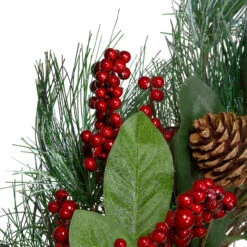 Leaves, Berry And Pine Needle Artificial Christmas Wreath - 24-Inch, Unlit -Optimal Christmas Shop northlight vm90071 3 42654.1667569545