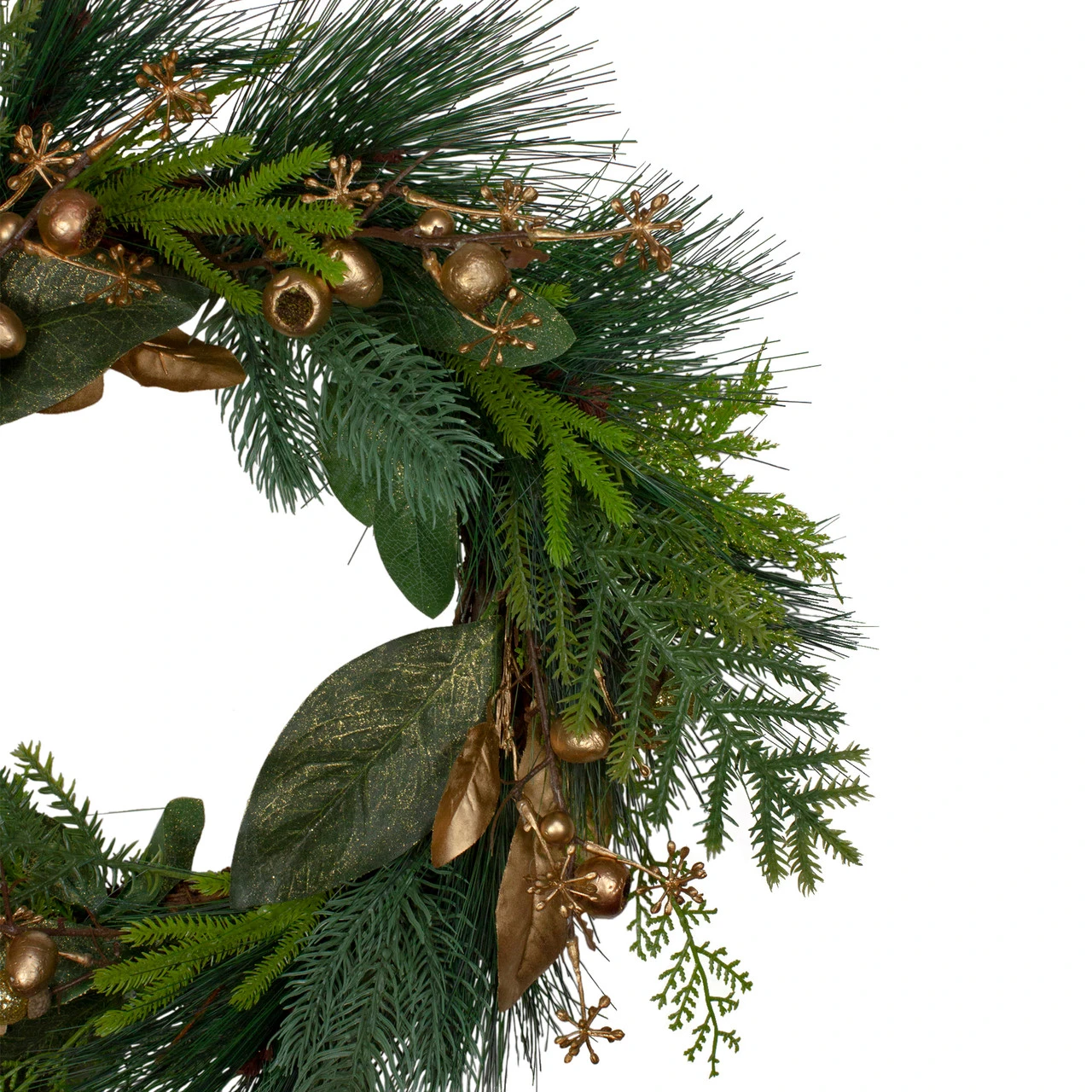 Leaves, Berry And Cedar Artificial Christmas Wreath - 20-Inch, Unlit 6 Leaves, Berry And Cedar Artificial Christmas Wreath - 20-Inch, Unlit - Image 4