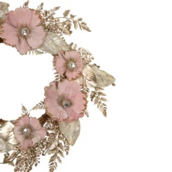 Champange And Pink Flower Wreath, 24-Inch, Unlit 9 Champange And Pink Flower Wreath, 24-Inch, Unlit -Optimal Christmas Shop northlight vm92748 2 2 73392.1667487962