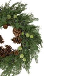 Pinecones And Blueberries Artificial Christmas Wreath, 28-Inch, Unlit -Optimal Christmas Shop northlight vm92761 2 updated 73753.1667531200