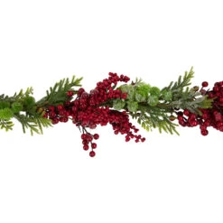 5' X 12" Red Berry And Frosted Pine Christmas Garland - Unlit 7 5' X 12" Red Berry And Frosted Pine Christmas Garland - Unlit -Optimal Christmas Shop northlight vm92776 4 25282.1668539446