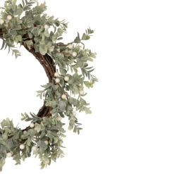 White Berry And Eucalyptus Christmas Wreath, 18-Inch, Unlit -Optimal Christmas Shop northlight vm92779 2 updated 24853.1667554488