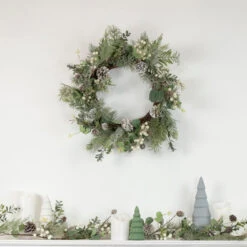 5' White Berry, Eucalyptus And Pinecone Christmas Garland - Unlit 6 5' White Berry, Eucalyptus And Pinecone Christmas Garland - Unlit -Optimal Christmas Shop northlight vm92781 style 10602.1667535834