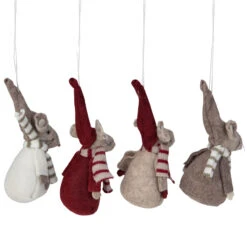 Set Of 4 Red And Gray Standing Mice Christmas Ornaments 5.5" -Optimal Christmas Shop northlight wu86338 2 91243.1667580505