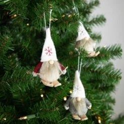 Set Of 3 Skiing Gnomes Christmas Ornaments 4.5" 11 Set Of 3 Skiing Gnomes Christmas Ornaments 4.5" -Optimal Christmas Shop northlight wu92513 styled 89118.1681147875