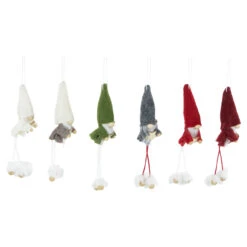 Set Of 6 Gnomes With Stars Plush Christmas Ornaments 5" -Optimal Christmas Shop northlight wu94301 3 09818.1681147941