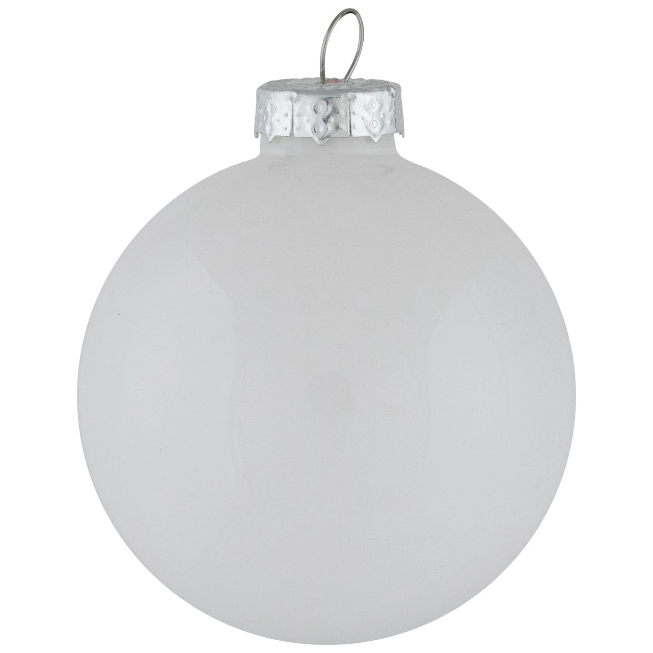 9ct Shiny And Matte White Glass Ball Christmas Ornaments 2.5" (65mm) 7 9ct Shiny And Matte White Glass Ball Christmas Ornaments 2.5" (65mm) - Image 5