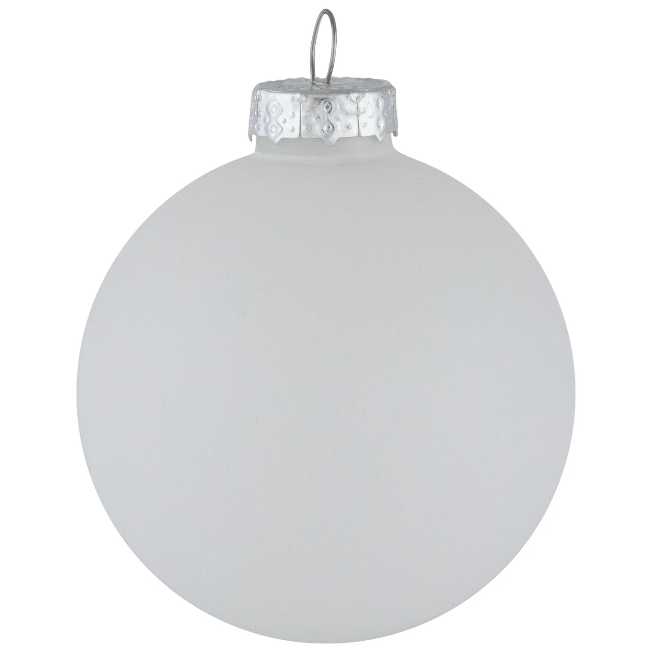 9ct Shiny And Matte White Glass Ball Christmas Ornaments 2.5" (65mm) 6 9ct Shiny And Matte White Glass Ball Christmas Ornaments 2.5" (65mm) - Image 4
