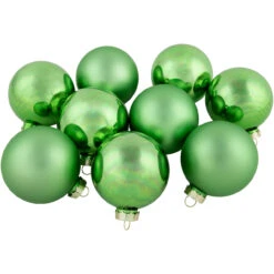 9ct Grass Green Finish Glass Christmas Ball Ornaments 2.5" (65mm) -Optimal Christmas Shop northlight wy00747 3 52465.1677088372