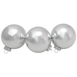 6ct Silver 2-Finish Christmas Glass Ball Ornaments 3.25" -Optimal Christmas Shop northlight wy00753 3 updated2022 01723.1677088414