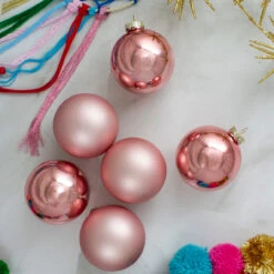 6ct Shiny And Matte Baby Pink Glass Ball Christmas Ornaments 3.25" (80mm) -Optimal Christmas Shop northlight wy00759 4 23742.1667576632