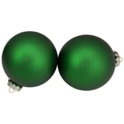 4ct Green 2-Finish Glass Ball Christmas Ornaments 4" -Optimal Christmas Shop northlight wy00772 2 updated2022 85212.1677045099