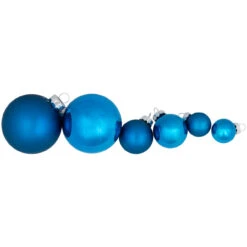 40ct Shiny And Matte Royal Blue And Silver Glass Ball Christmas Ornaments 2.5" (63mm) -Optimal Christmas Shop northlight wy04141 2 66165.1667488331