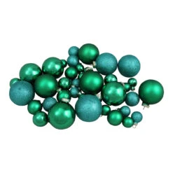 40ct Green 2- Finish Multiple Size Glass Ball Christmas Ornaments -Optimal Christmas Shop northlight wy04143 3 37758.1667489729