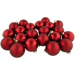 96ct Shiny And Matte Red Glass Ball Christmas Ornaments 3.25 (80mm) 15 96ct Shiny And Matte Red Glass Ball Christmas Ornaments 3.25 (80mm) -Optimal Christmas Shop northlight wy15212 6 33225.1677045718