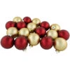 72ct Red And Gold Matte Glass Christmas Ball Ornaments 4" (100mm) -Optimal Christmas Shop northlight wy15214 3 74294.1677088461