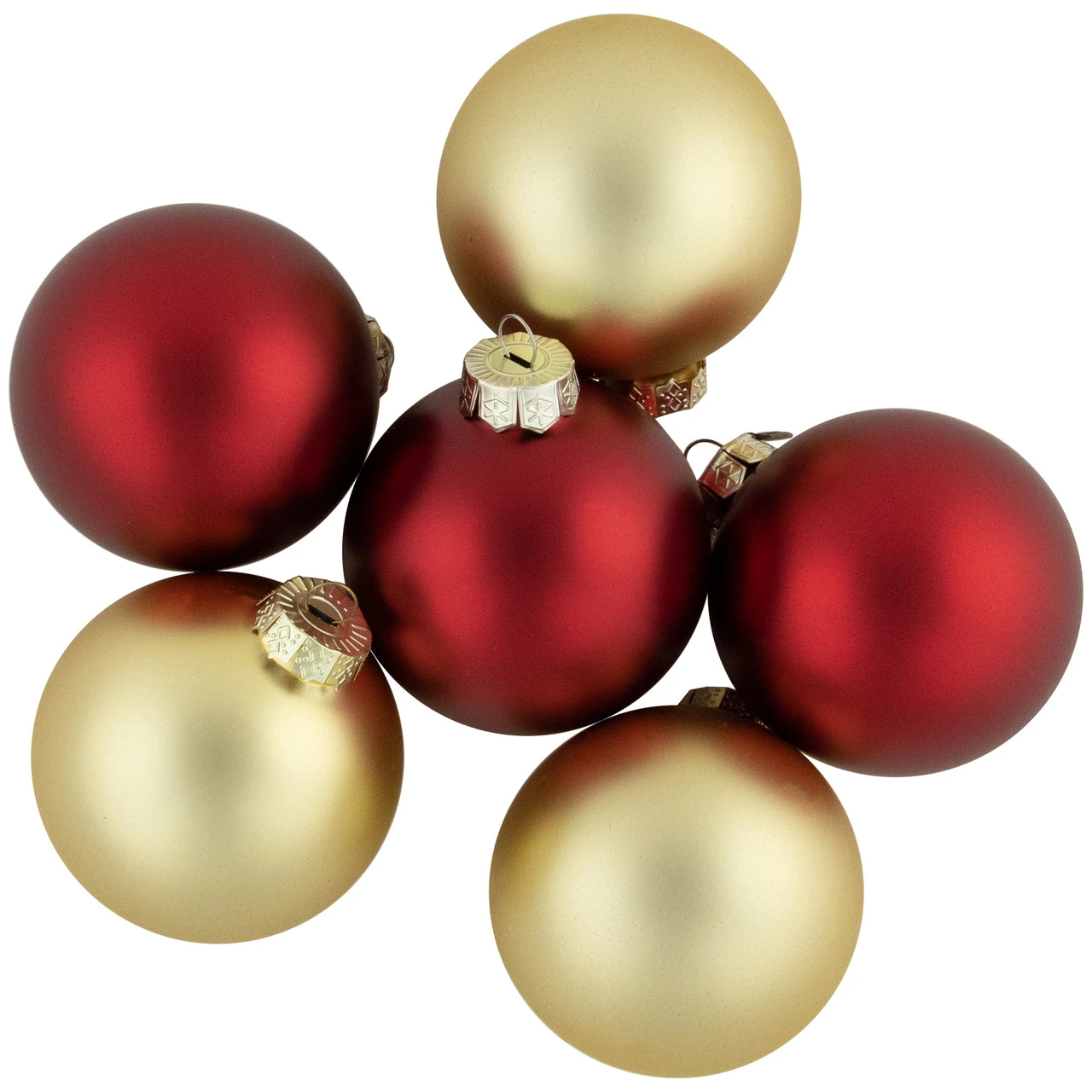 72ct Red And Gold Matte Glass Christmas Ball Ornaments 4" (100mm) 5 72ct Red And Gold Matte Glass Christmas Ball Ornaments 4" (100mm) - Image 3